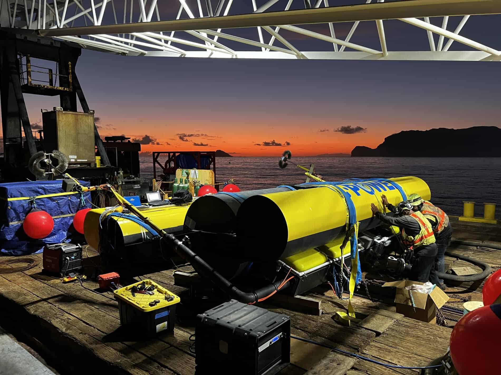 C-Power SeaRAY deployment at sunrise