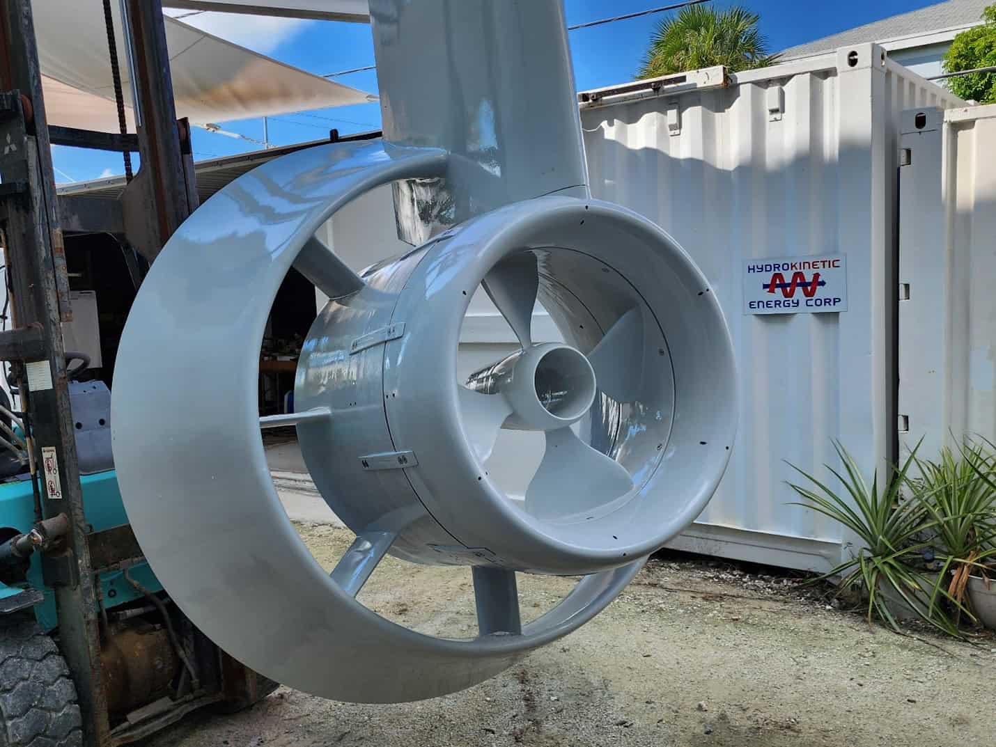 HEC Prototype #7 with Flow Acceleration Technology deployed in water