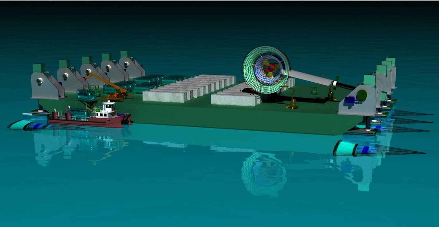 HEC 8 MW green electricity platform design for Gulf Stream deployment