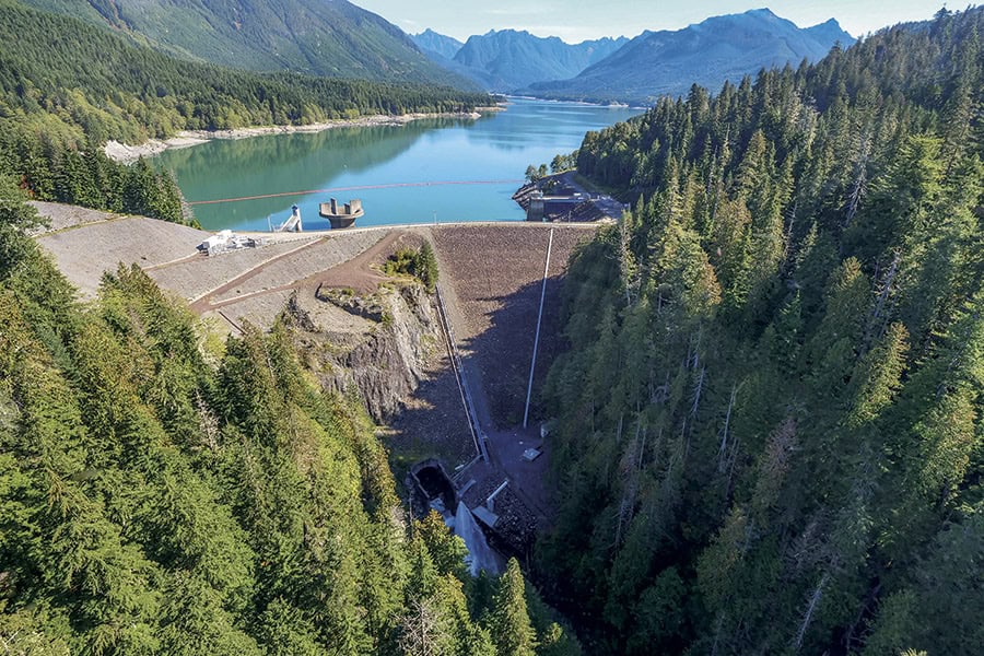 Aerial view of a hydropower dam — OSAW 2025 Showcase